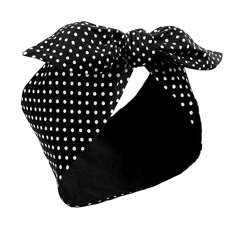 Diadema para disfraz de lunares blancos, diadema de alambre, diadema de Halloween, diadema retro, accesorios para el cabello para mujeres y niñas