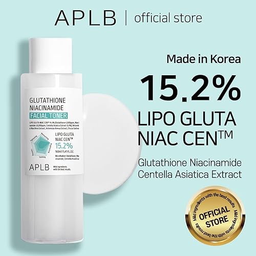 Miniatura 2 de APLB Tónico facial de niacinamida glutatión | LIPO GLUTA NIAC CEN™ 15.2% 5.41 FL.OZ/Cuidado de la piel coreano, reabastecimiento de humedad,