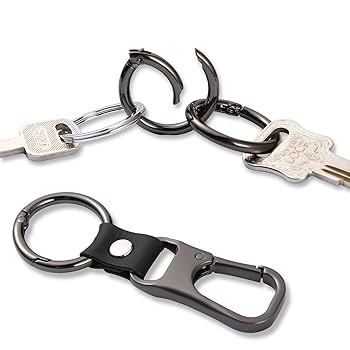 Amazon.com: Leather Car Key Chain Clip - Carabiner Keychain