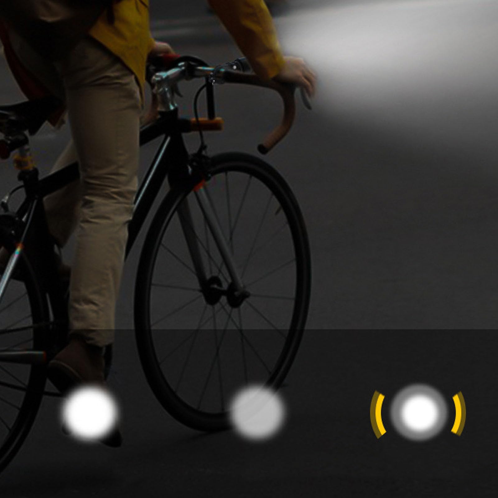 Luocute Juego de Luces para Bicicleta, Luz Delantera y Trasera Recargable por USB de 160 Lúmenes con SeñAl de con Detección de Freno, Resistente Al Agua para Ciclismo Nocturno