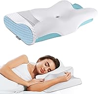 Vista 1 de Neck Pillow Contour Memory Foam Pillows for Sleeping, Ergonomic Pillow for Neck and Shoulder Pain, Orthopedic Cervical Pillow Bed Pillow for Side