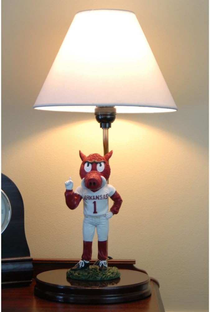 NCAA Arkansas Razorbacks Painted Mascot Lamp