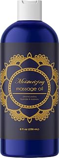 Relaxing Massage Oil for Skin Care - Moisturizing Body Oil for Men and Women with Natural Rosemary and Lavender Essential ...