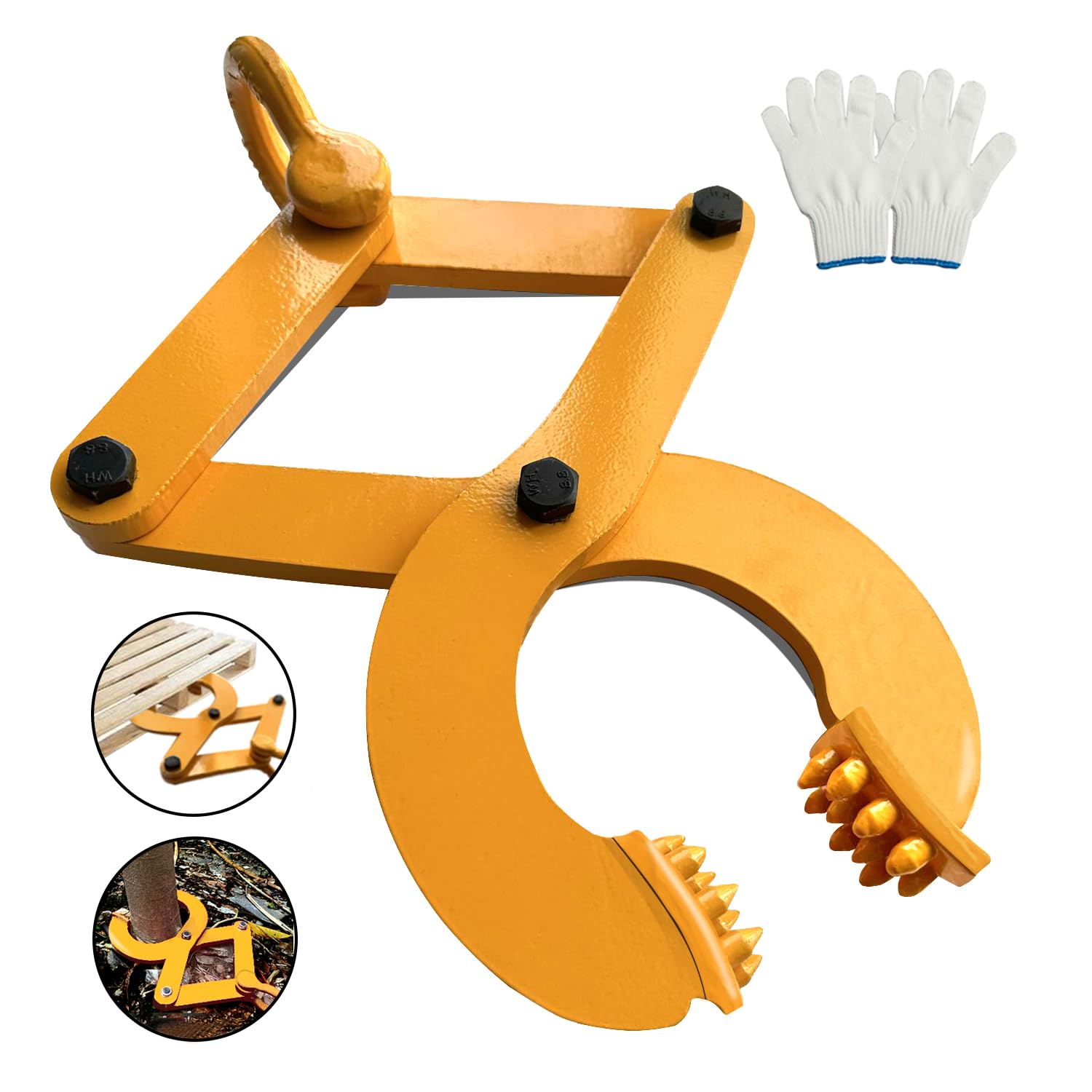 CooTentler 6090lbs Pallet Puller Clamp Heavy Duty Steel Single Scissor for Pulling Pallets, Woods, Trees, 8 Inches Bigger Jaw Opening Pallet Grabber