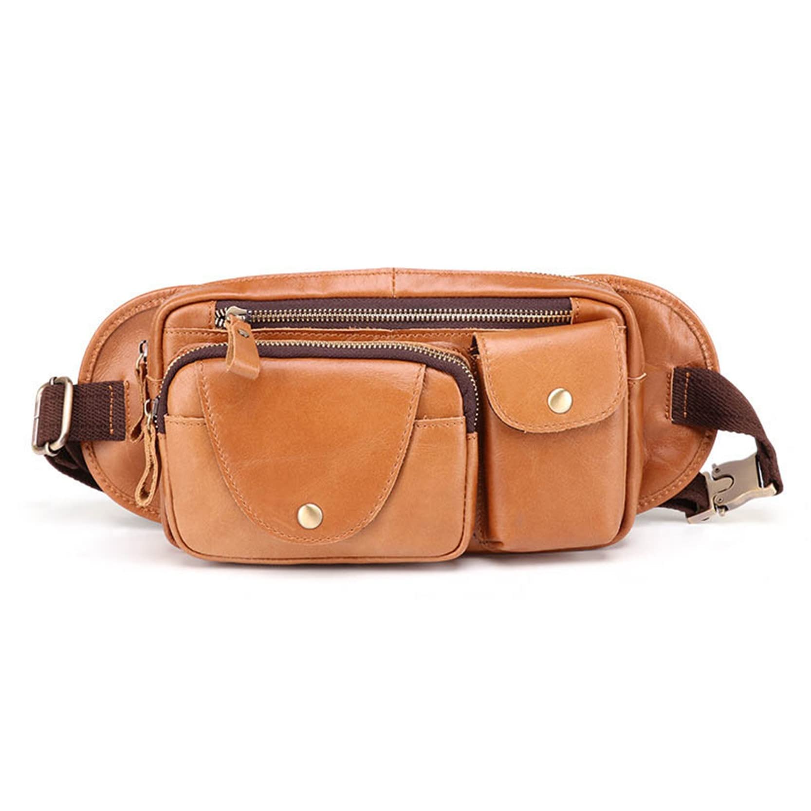 Marsupi Running Unisex, Borsa in vita in vera pelle da uomo Fanny Pack Festival da viaggio Festival in esecuzione escursionismo Ciclismo arrampicata Sport Outdoor Sport Bum Bag Sacchetto del telefono
