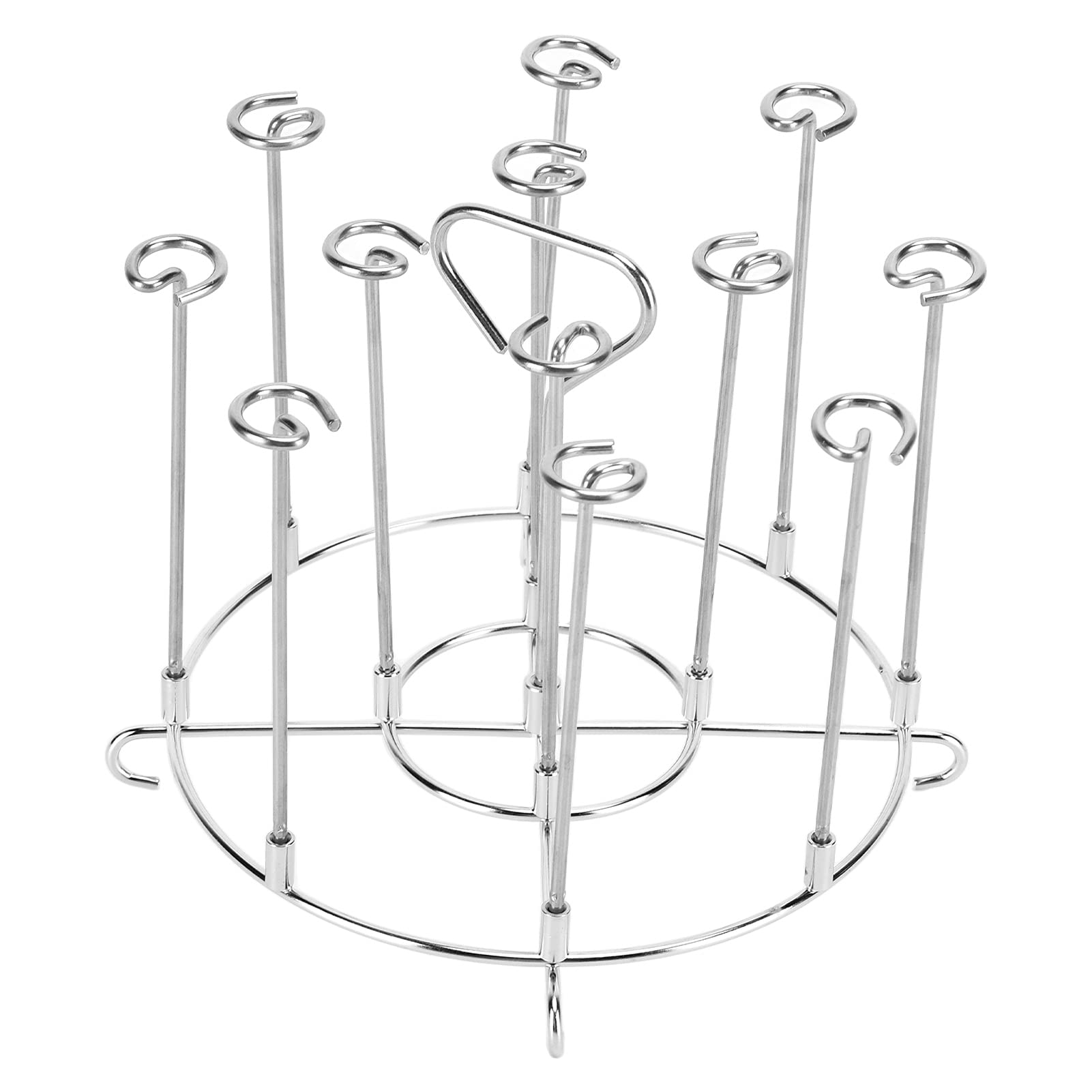 304 Stainless Steel Skewers Stand Set Multifunction Grill Dehydration Rack Fryer Accessories Stainless Steel Kebab Grill Rack Holder Air Fryer Skewer Stand for Pinxia (6QT)