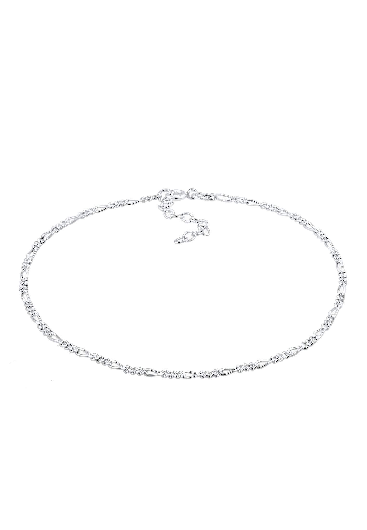Elli Figaro Timeless Basic Women's Anklet in 925 Sterling Silver, 220, Sterling Silver, None