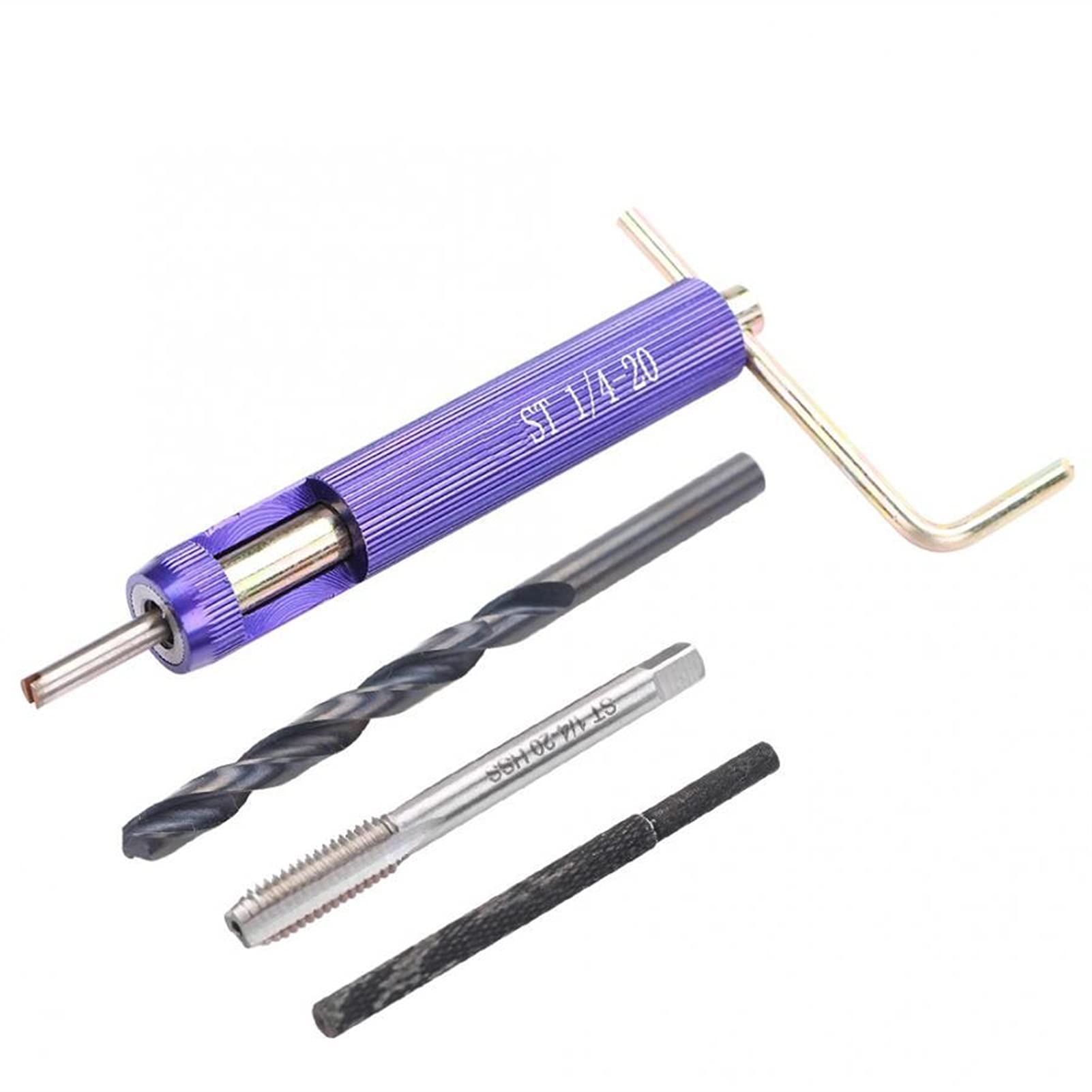 Inserto filettato 50pcs in acciaio inox in acciaio inox inserti in filo di riparazione del filo di riparazione del filettatura elicoidale del set di riparazione del set di installazione del set per il