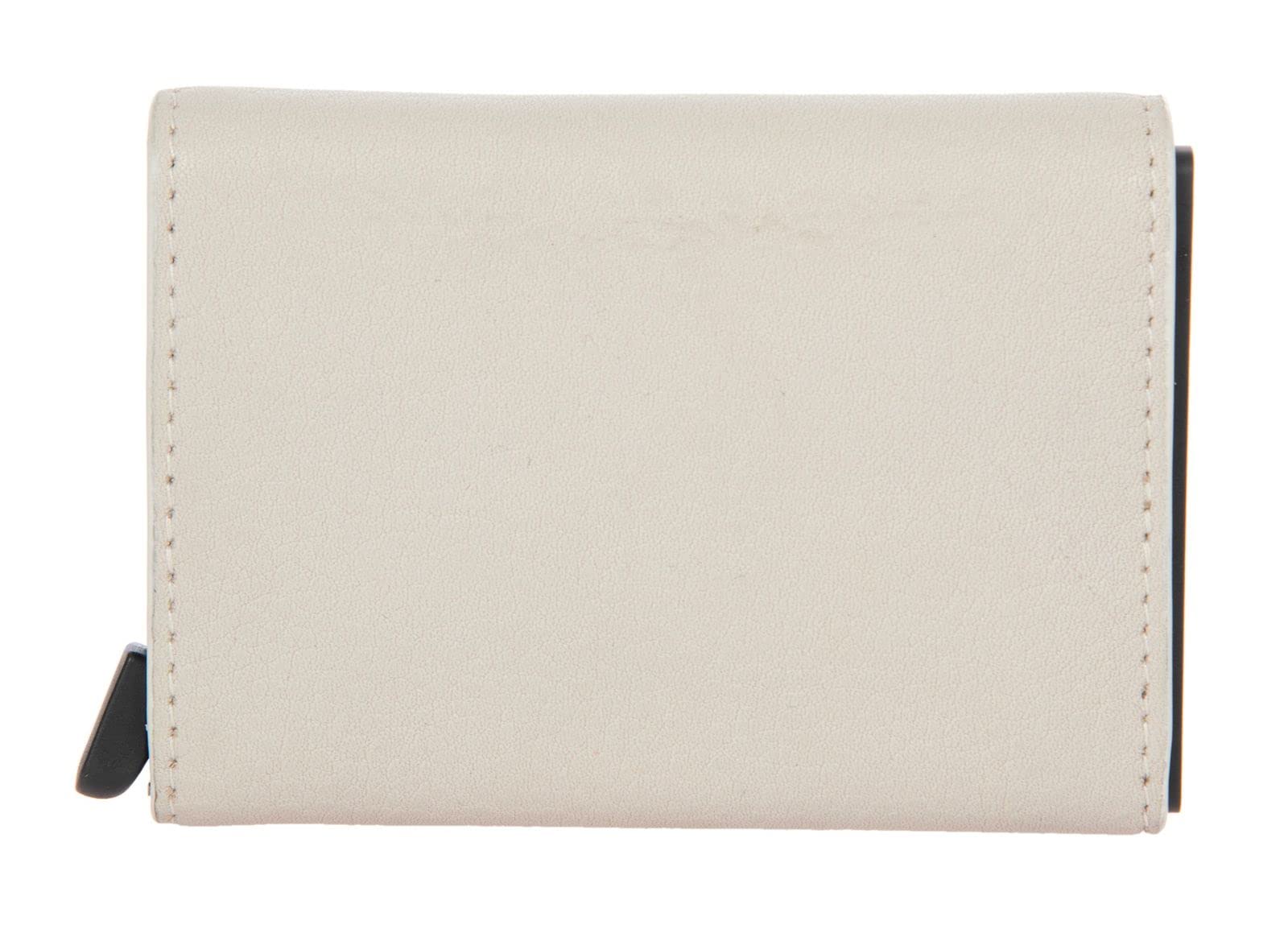 Bric's Porsche Design Secrid Cartera de Cuero Unisex para Hombre y Mujer con Protección RFID y NFC, Desplegable para 4 Tarjetas, Compartimento para Billetes, Tamaño 6,5 x 9,5 x 2 Cm, Blanco
