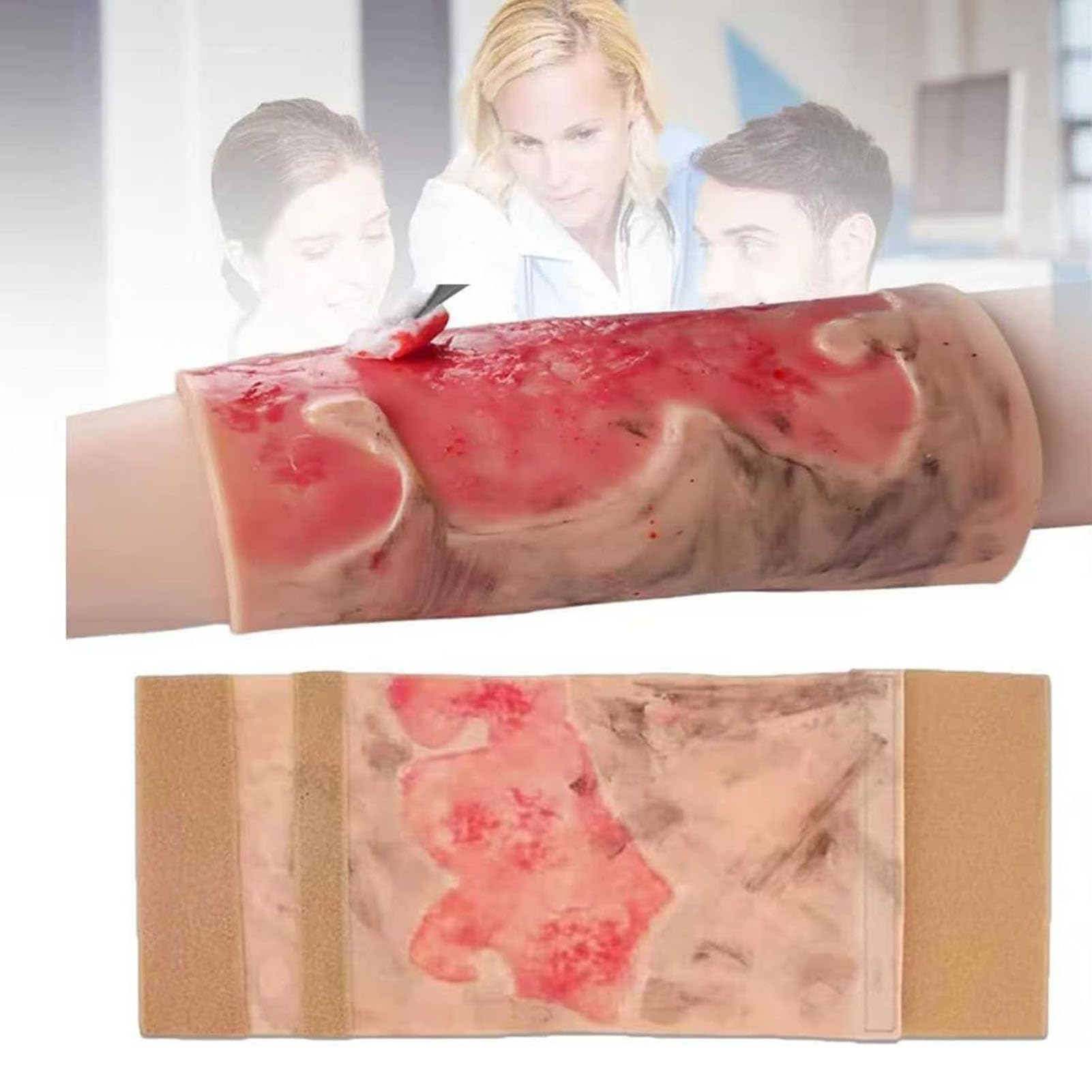 Modello Simulato di Ustioni per Ferite, Modello di Allenamento per Ustioni degli Arti a 2-3 Gradi, Ampone Dimostrativo Indossabile per Lesioni da Ustione, Design Dall'aspetto Realistico