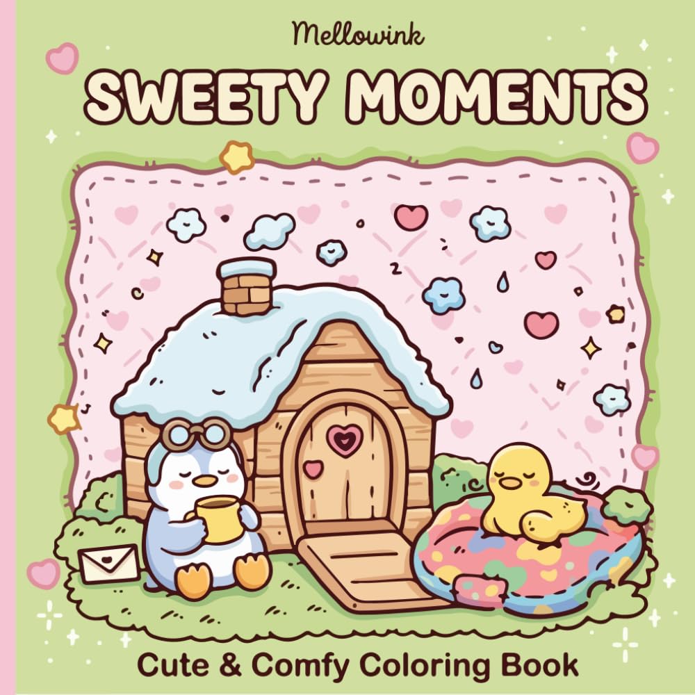 Sweety Moments: Cute and Comfy Coloring Book