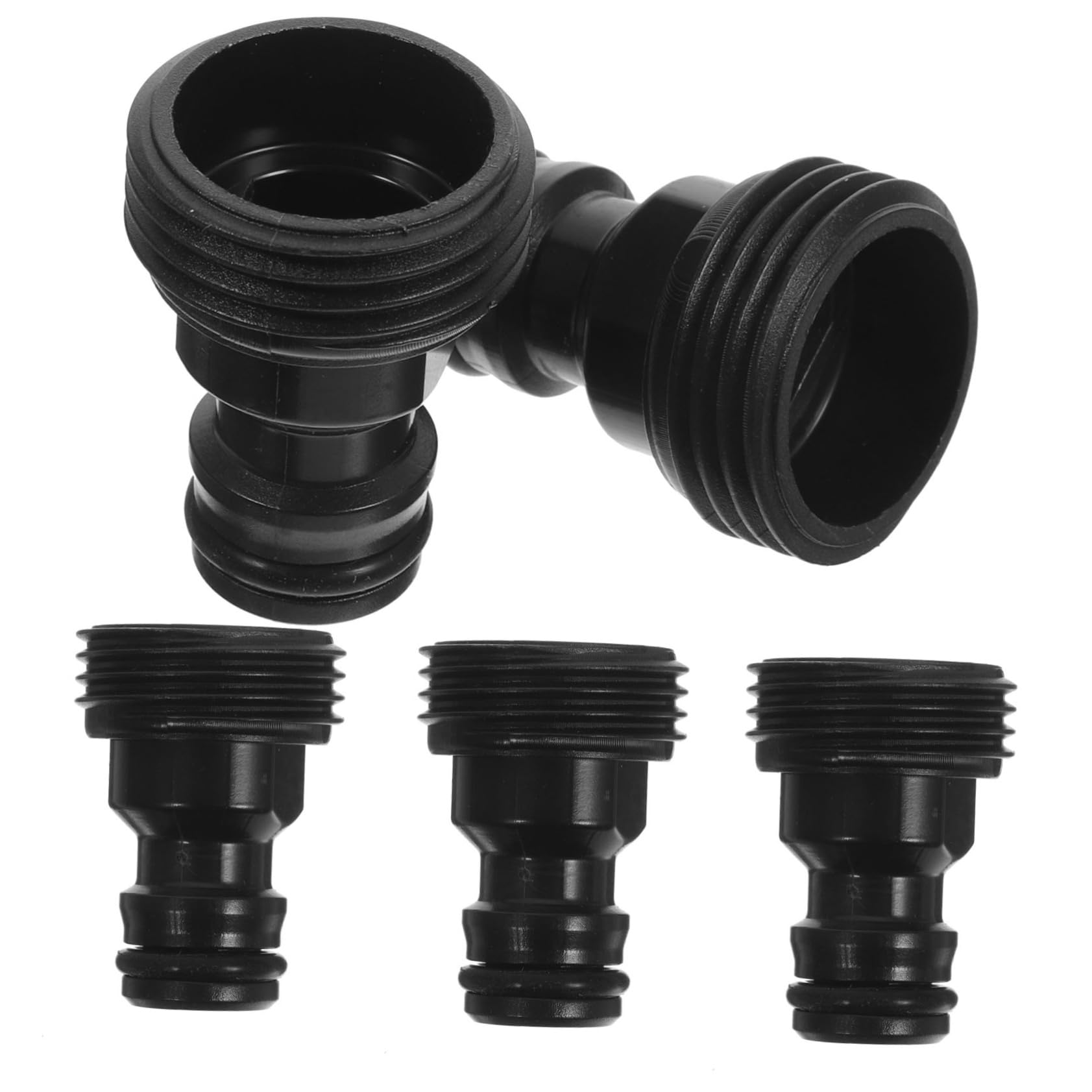 BESPORTBLE 5 Juegos Adaptador De Lavadora Manguera De Remojo Conector De Manguera Accesorios De Manguera Adaptador De Grifo A Manguera Válvula De Agua Boquilla El Plastico Black 5 Piezas * 5