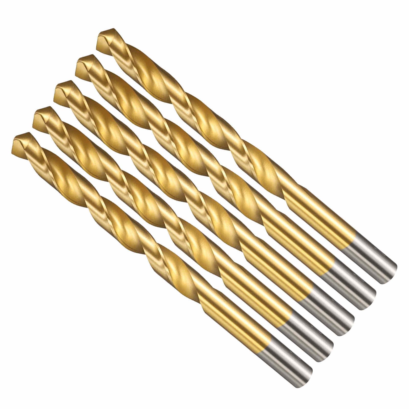 CoCud 8.7mm Drill Bit, 11/32" Cutting Diameter, 4241 HSS TiN Coated 118° Cutting Angle Versatile Jobber Bits