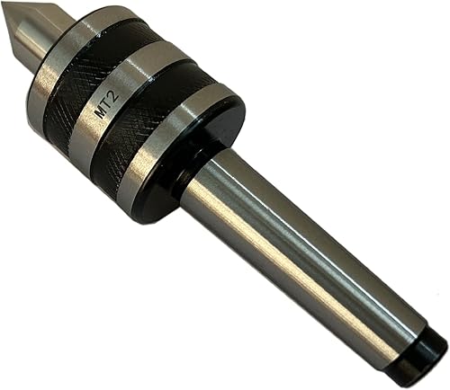 Miniatura 5 de Mantouxixi MT2 Centro giratorio en vivo de servicio medio, acero al carbono profesional Morse Taper Precision 0.0003 pulgadas, tornos CNC