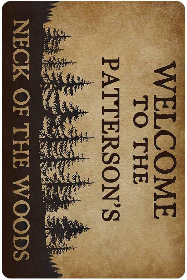 MyPupSocks Custom Door Mats Text Name Welcome to The Woods Personalized Door Mats Outdoor