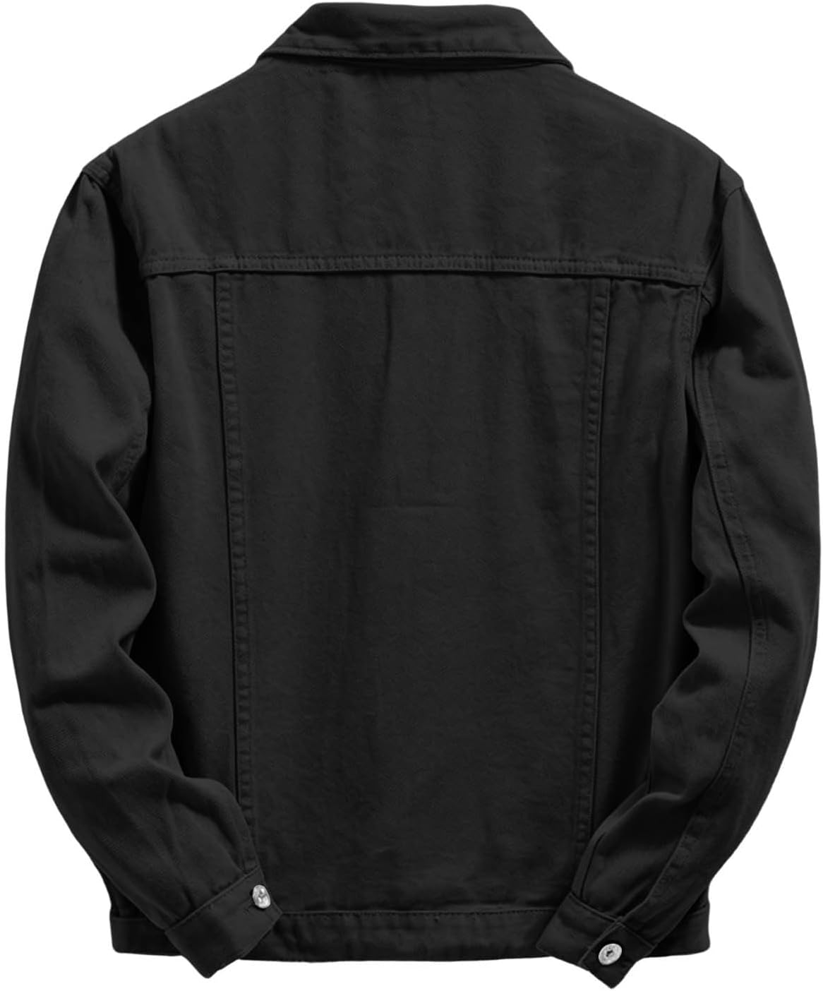 Men's Collared Denim Jacket Button Front Retro Short Trucker Coat