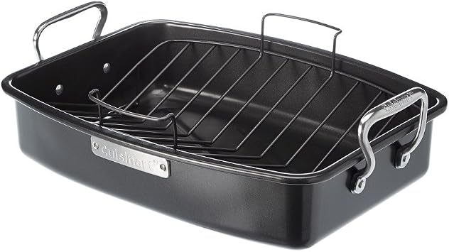 Cuisinart ASR-1713V Ovenware Classic Collection 17-by-13-Inch Roaster with Removable Rack, Silver