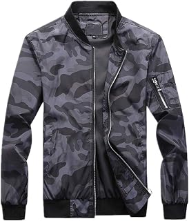Men's Jacket Collar Slim Camouflage Top Coat Men Jacket Autumn New Men's Stand Collar Slim Camouflage Youth Men's Jacket Stand Collar Slim Camouflage Top Men's Casual Camouflage Top Men's Casual