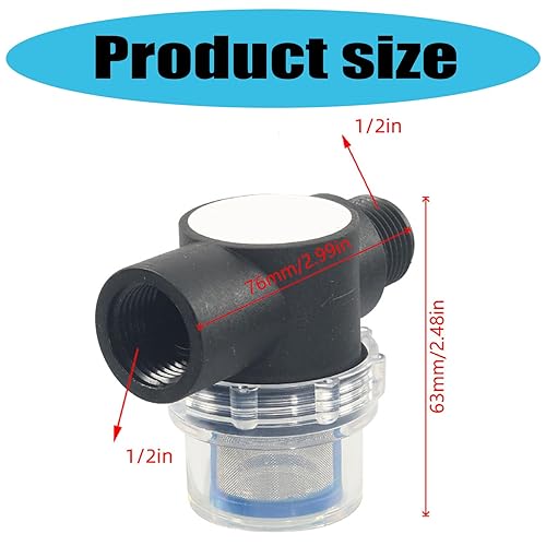 Miniatura 4 de Campers Water Tanks Inline Threaded Filter High Flows 50LMin 12" Mesh Strainer for Camping Outdoor Use