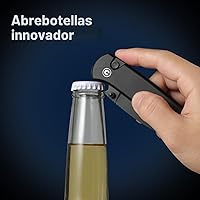 Vista 3 de CIVIVI Cuchillo Plegable de Bolsillo - Cuchillo con Bloqueo de Botón con Abridor de Pulgar para EDC, Hoja 14C28N de 2.98", Mango de Aluminio