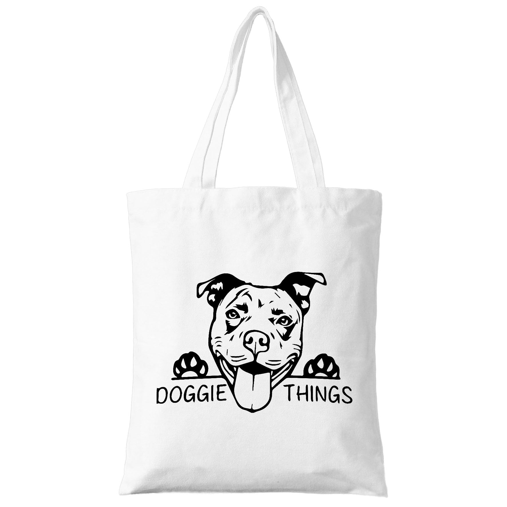 ZYQFN Doggie Things Canvas Tote Bag for Women, Dogs Lover Gift for Dog Mom, Birthday Christmas Cute Shepherd Gifts For Women.