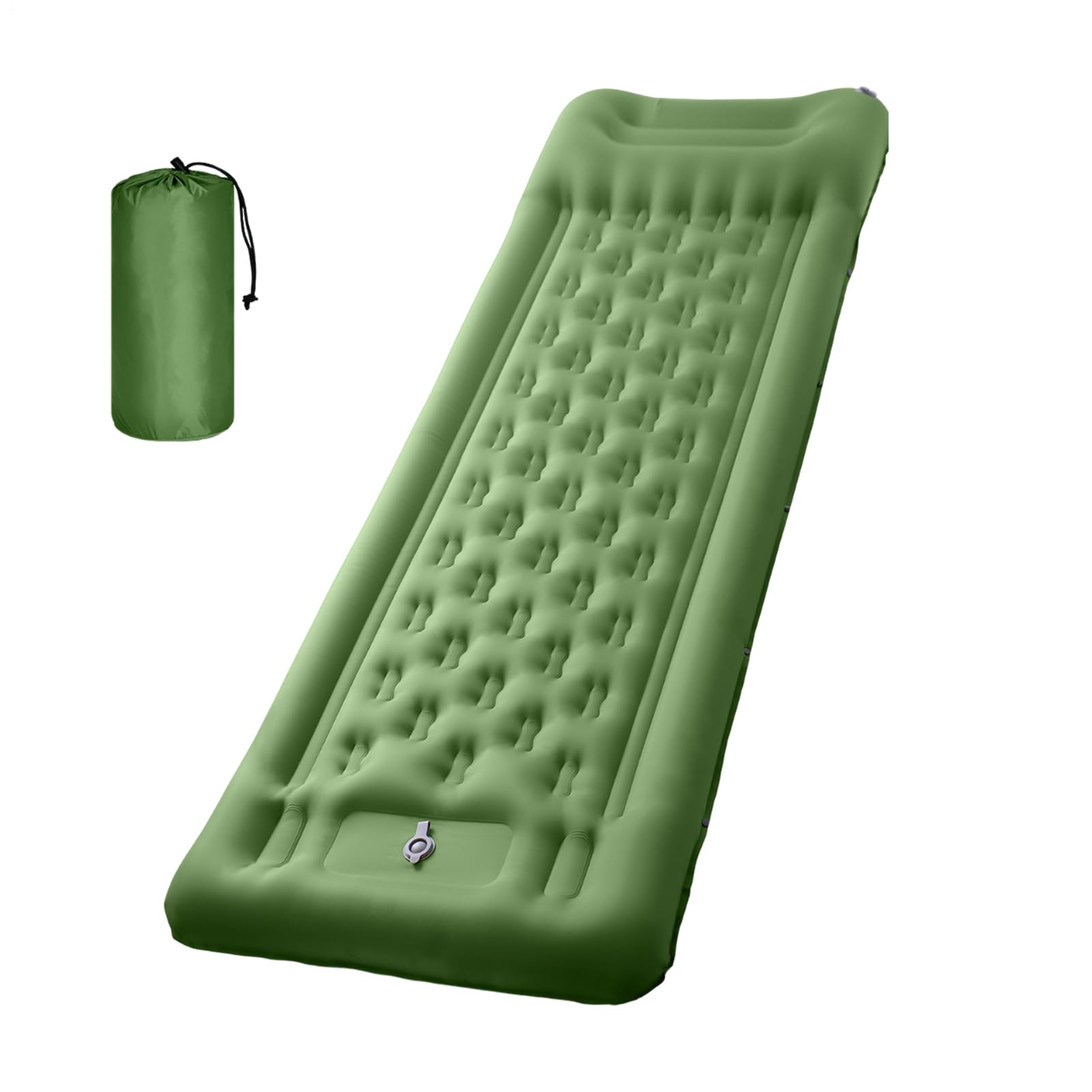 Napompowana Mata do Spania Na Camping 11 Cm Materac Nadmuchiwany | Wbudowana Pompka Nożna Do Materaca Do Plecaka Wędrówek Podróży Na Zewnątrz Samochodu Namiotu Letniego