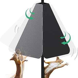 ARNCR Squirrel Baffles for Bird Feeders Squirrel Proof Birds Feeder Spinner Bird Feeders Squirrel Proof with Double Defense Squirrel Baffle with Dual Defense for Raccoons Rodents Accessories