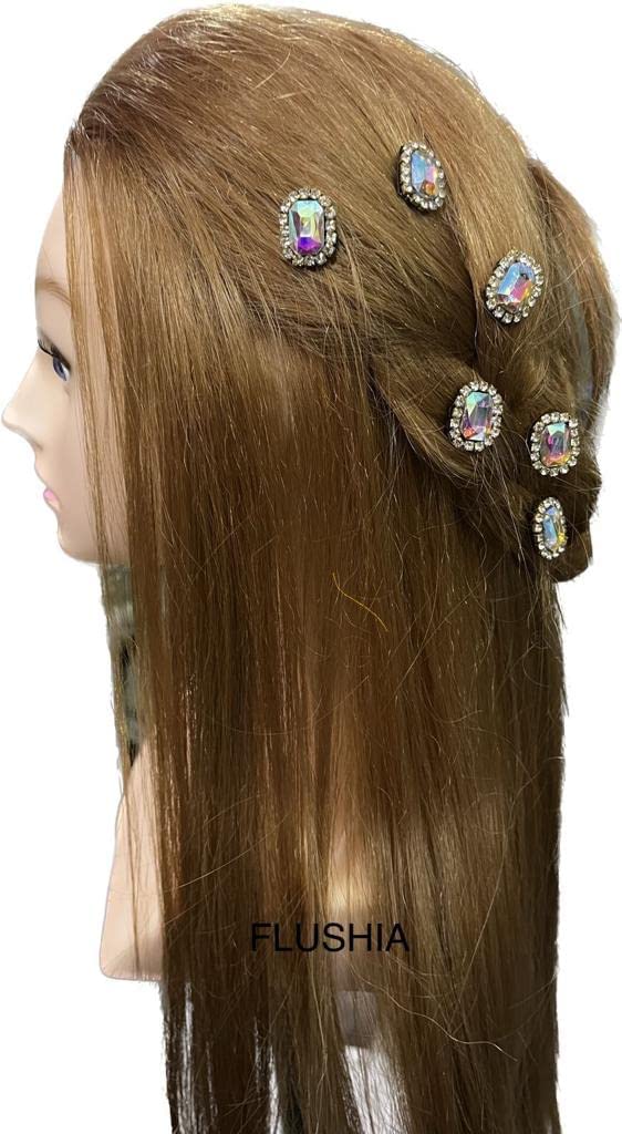 FLUSHIA 10 Pcs Stone Hair Clips Hair Accessories |Crystal Stone Hairpins Braidel | stone Hair Clip Decorative Hair Accessories For Women (Multicolor) (B0BXF5C6P2) Amazon Price History, Amazon Price Tracker