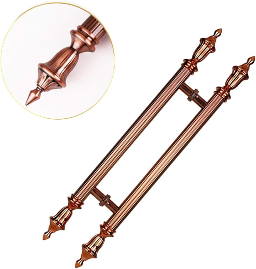 Glass Door Handle Set,Double Sided Handlebar Handle Made of Stainless Steel, Commercial Door Handle,Back to Backniture Handles/Red/1400Mm