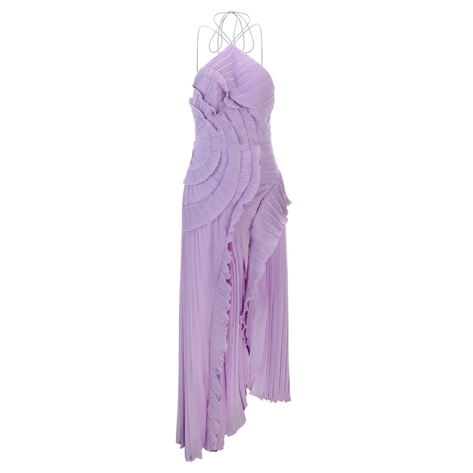 Générique Damska długa sukienka Bohemian Fluid Maxi Casual Lato Szykowna Elegancka Luźna Plaża Lekki Wygodny Kwiatowy Nadruk Okrągły Dekolt Z Długim Rękawem A39