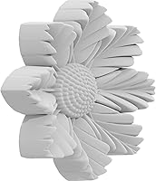 Vista 2 de Ekena Millwork ROSC015X015CRLUF W x 1 1/2" H x 1/4" P Petite Carlisle Flower Rosette, Blanco