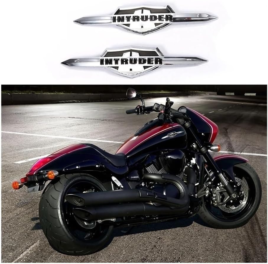 Motorcycle Fuel Oil Gas Tank Pad Motorcycle Sticker for Suzu&ki Intruder VL400 VL800 LC1500 Volusia Gas Tank Emblem Badge Chrome Fuel Gas Tank Decal