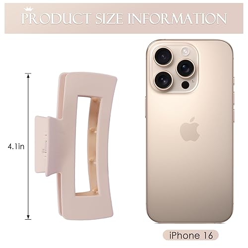 Miniatura 9 de 8 pinzas para el cabello antideslizantes en forma de hoja, pinzas para el cabello mate, pinzas multicolor para mujeres y niñas, clips de sujeción