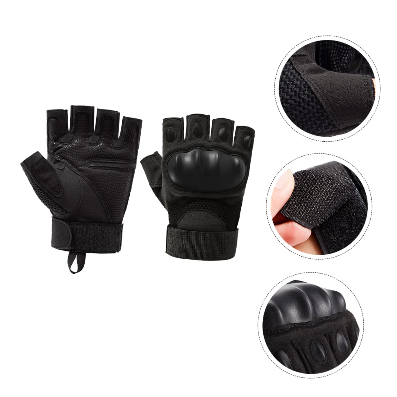 HOLIDYOYO 1Pair Half Finger Cycling Fitness Durable Outdoor Sports Skid Protective Gear for Biking Ergonomic Design for Easy Wear for Men and Women