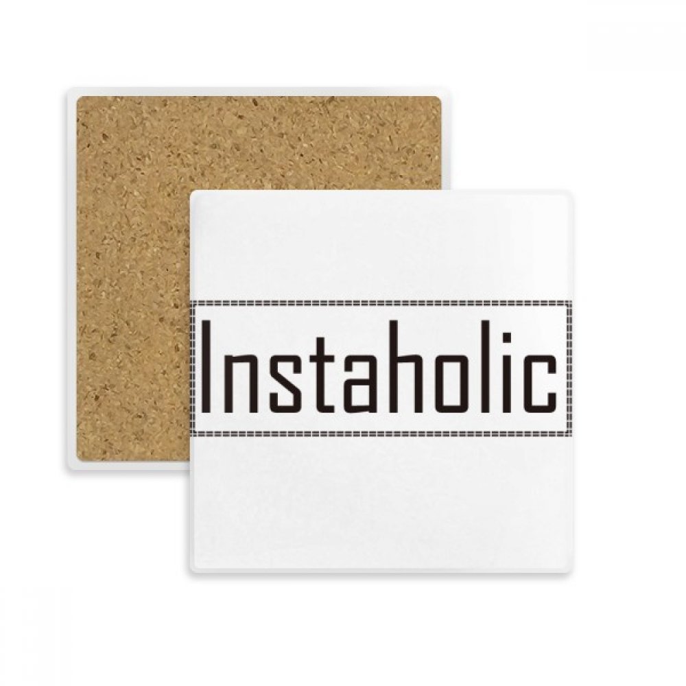 Coaster Instaholic en pierre absorbante dessous de verre élégant pour tasse et boisson multicolore