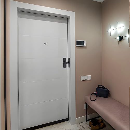 Miniatura 5 de Paquete de 2 herrajes para cerradura de puerta de granero, cierres de puerta abatibles gruesos de 90 grados, cerraduras deslizantes para puerta de