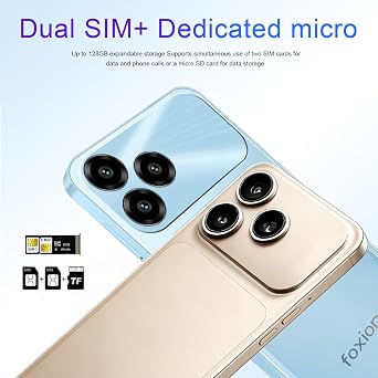 Unlocked Phone, 6.5-inch HD Screen, 3GRAM+16GROM/TF 256GB, 4G LTE FDD TDD, 2MP+ 13MP Camera, 3000mah, 4-core high-Speed chip (316orange)