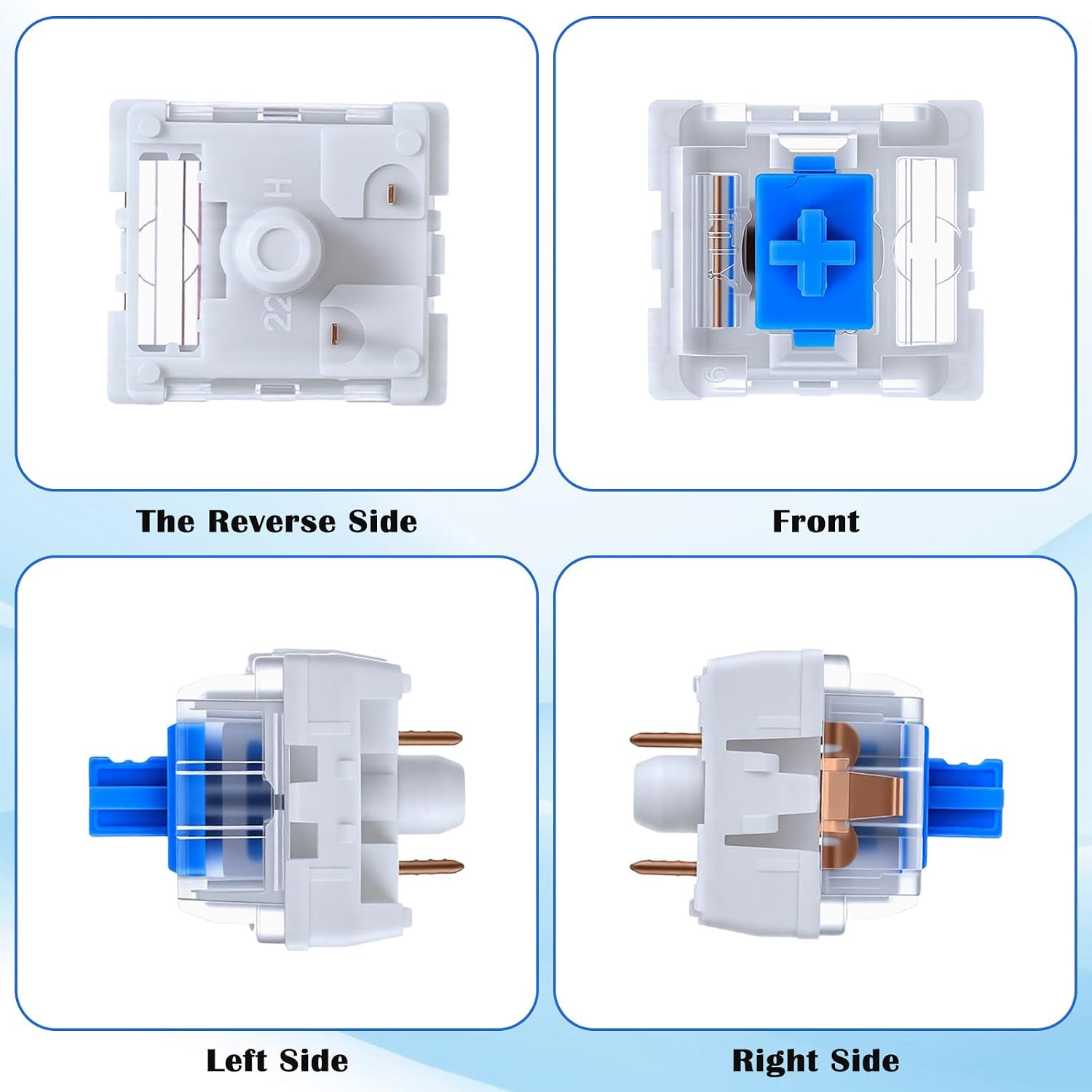 35Pcs Blue Switch Mechanical Keyboard Switch Universal Replacement Parts