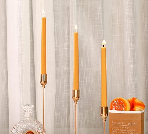 Miniatura 4 de Velas cónicas de cera de abeja pura de 8 pulgadas, velas cónicas de cera de abejas naturales, paquete de 12 8 horas de combustión, sin humo, sin