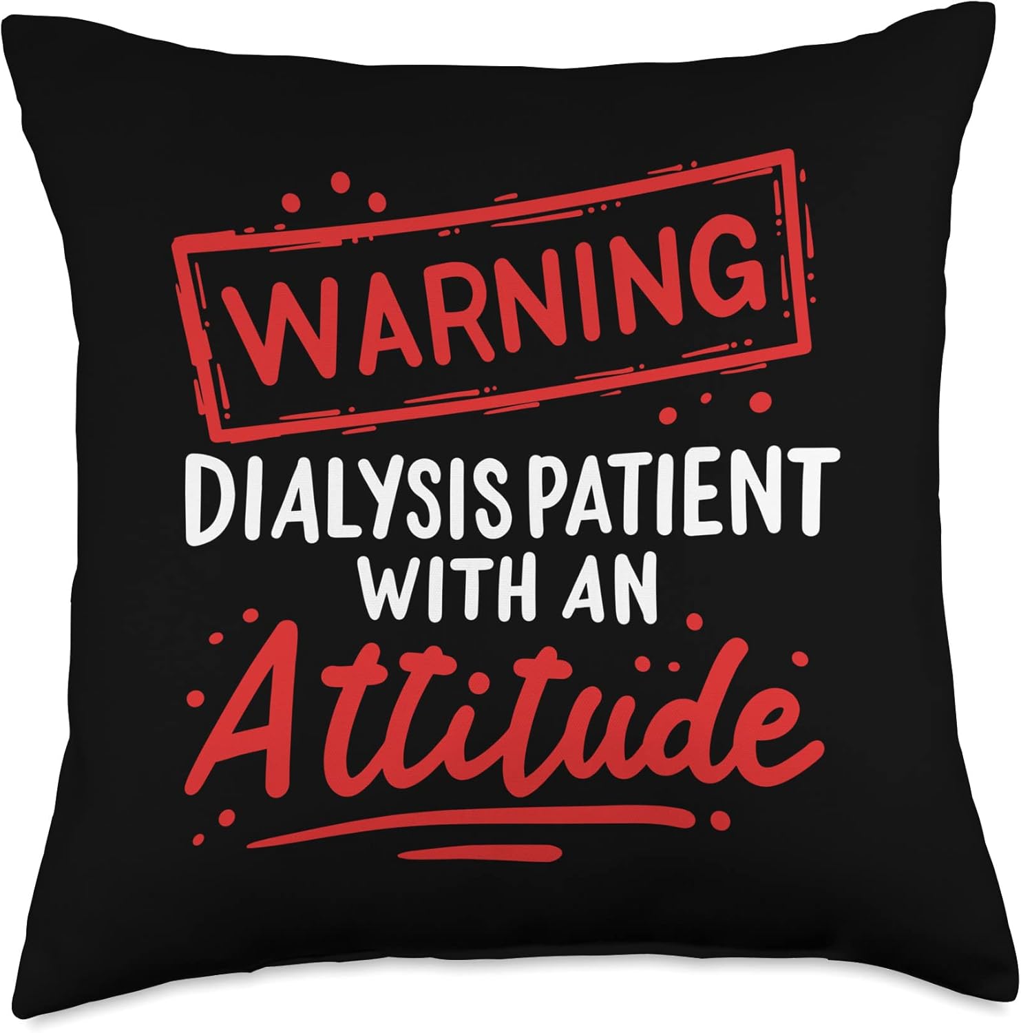 kidney disease gift for dialysis patients warrior Throw Pillow