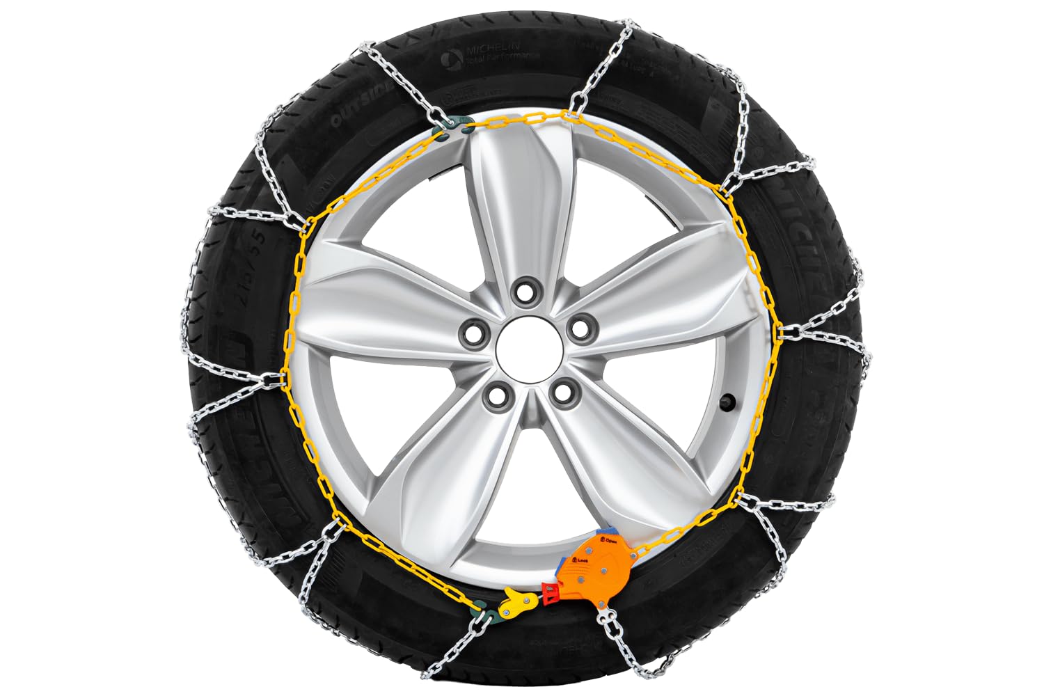 KNS 95 Catene da Neve 9 mm Autotensionanti per Pneumatici 215/70/14, Modello a Rombo per Auto con ABS ed ESP, Omologate ÖNORM V5117 ed EN 16662-1