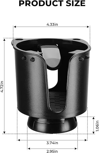 Miniatura 6 de KEMIMOTO Portavasos para kayak con montaje en riel, soporte para bebidas con clips antideslizantes, compatible con Yeti u otras botellas de 12 a 32