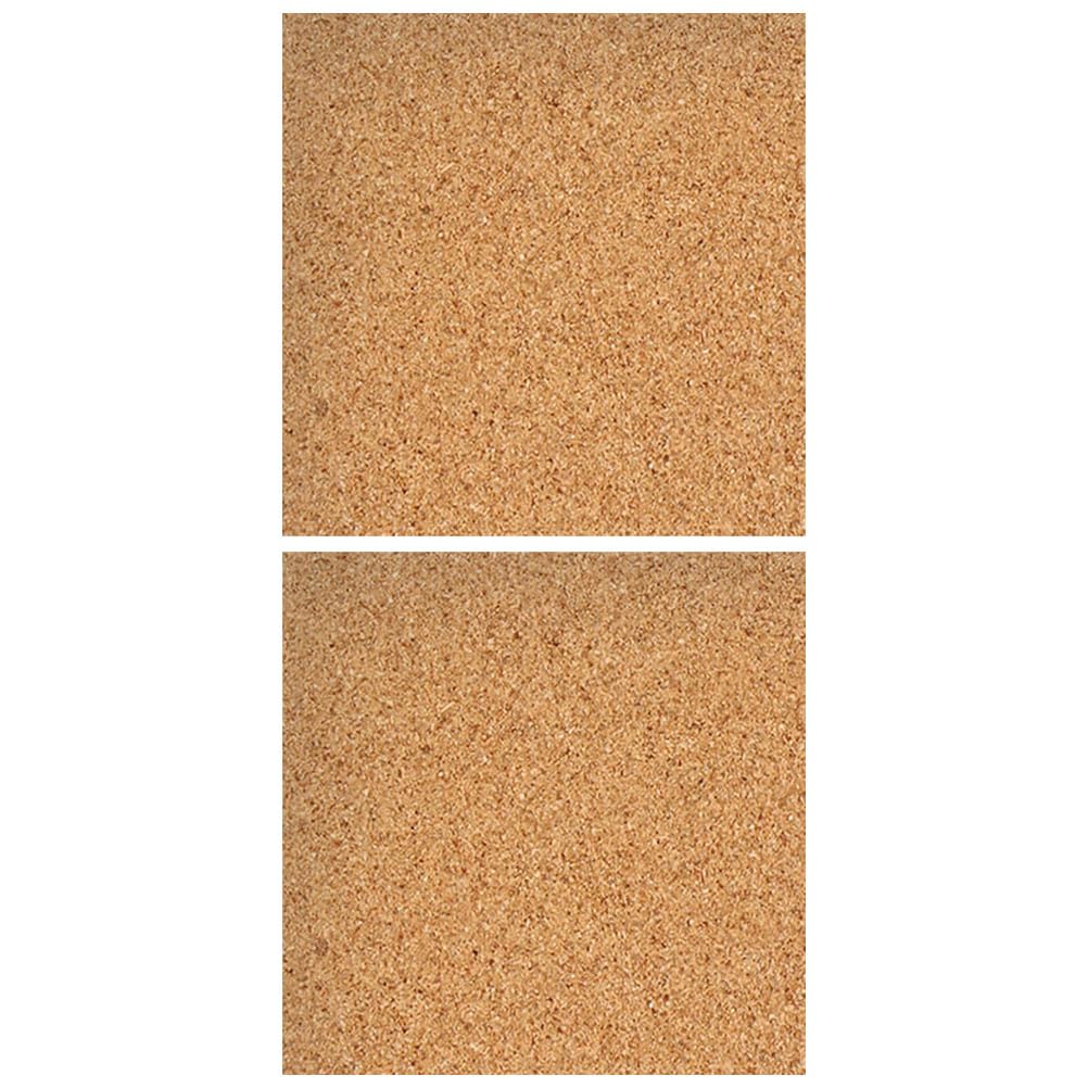 2Pcs No Burr Cork Boards 30x30cm, Multi-Functional Cork Photo Board, Frameless Cork Sheet for Wall Household Decor