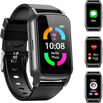 Senior GPS Smart Watch with Fall Detection - 4G LTE Elderly Smartwatch with Real-Time Location, SOS Alerts, and IP67 Waterproof - Ideal for Dementia/Alzheimers Safety