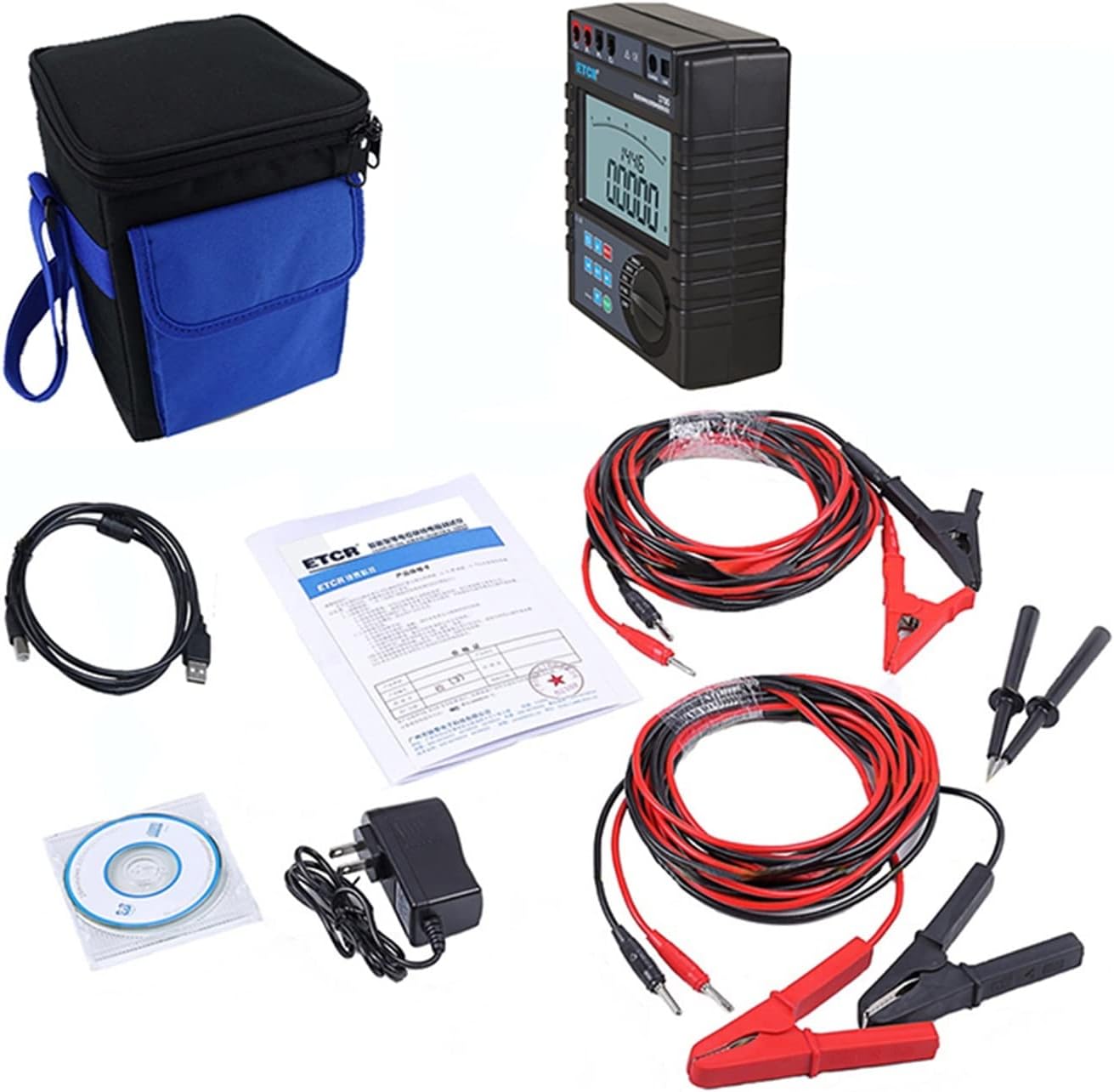アースグラウンド抵抗テスターキット ETCR3700 0.0001OHM -30.0KOHM等電位結合抵抗テスター