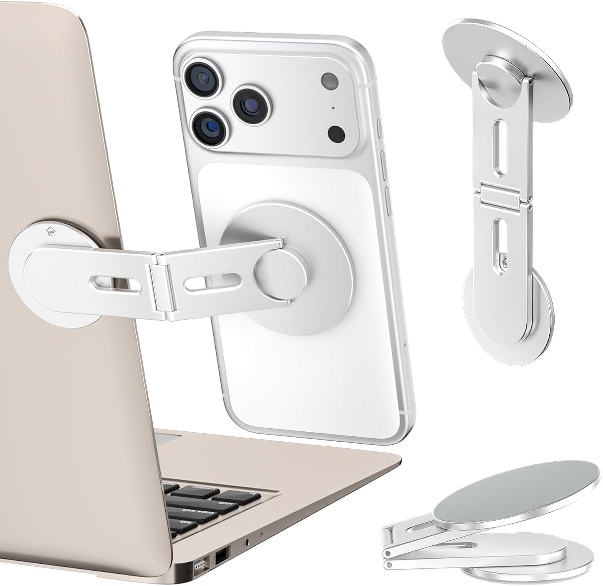 Magnetic Laptop Phone Holder Design for iPhone 18 17 16 15 14 13 12