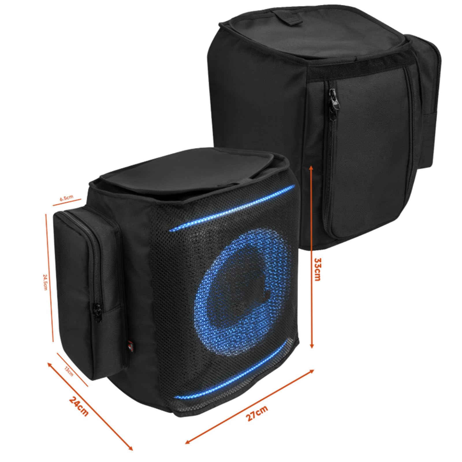 Lautsprecherhülle Schutzhülle für JBL PartyBox Encore 2/2 Essential Portable Lautsprecher, Outdoor Party Reise Staubschutz Netzhülle mit Aufbewahrungstasche für Mikrofone Zubehör