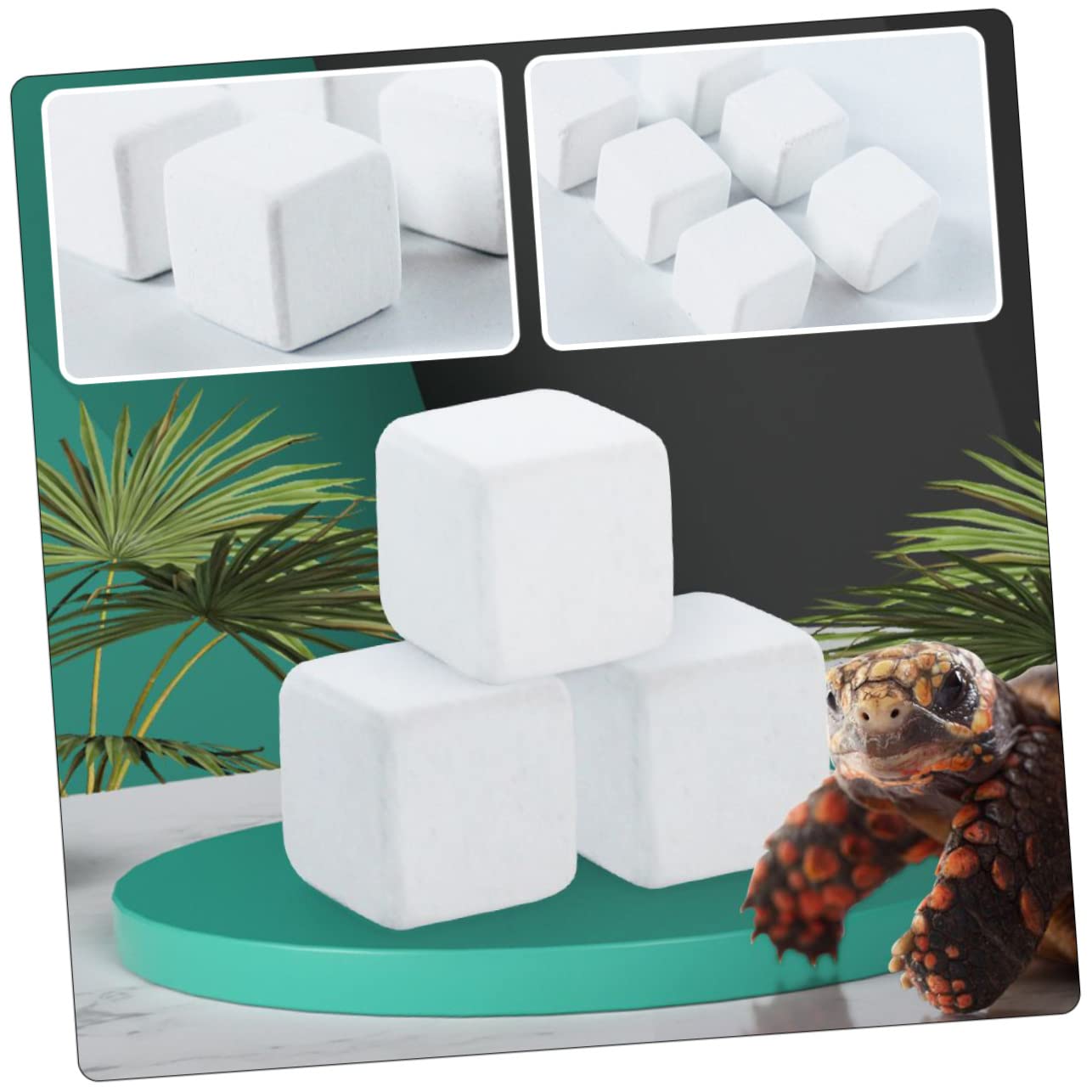 Mipcase 20 Piezas Suministros Seguros Pescado Mineral Calcio Acuario Molar Agua Dulce Bloques Lagarto Reptil Eliminación Minerales Molienda Sustrato para Reptiles Profesionales Piedras