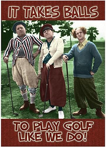 Signs 4 Fun Magnet - Stooges Play Golf Like We Do 3.5" x 2.5" image 2