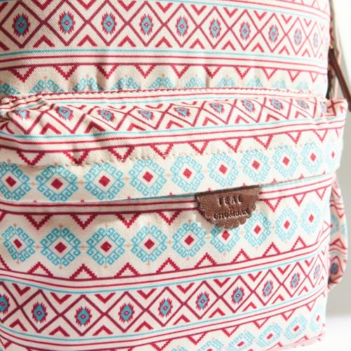 Image of TEAL BY CHUMBAK Laptop Backpack for Women, Stylish Canvas Bag for College, Office, School and Travel, Fits 15-Inch Laptop, Lightweight and Durable with Organizer